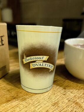 Vintage "Delicious Ovaltine" Ceramic Tumbler – Made in England – 1940s